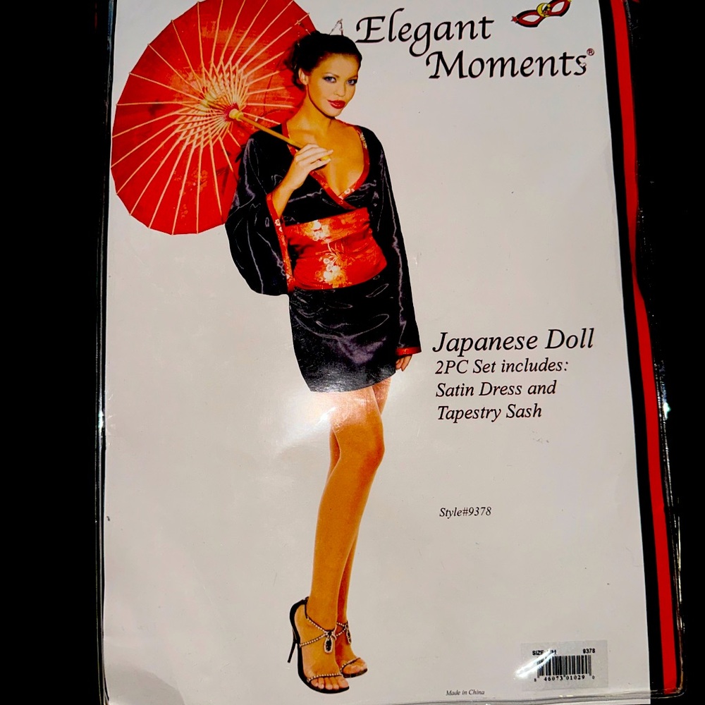 Japanese Doll 2-piece ELEGANT MOMENTS Halloween costume Size S/M - LIKE NEW